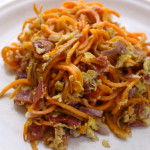 Sweet Potato noodles with bacon!