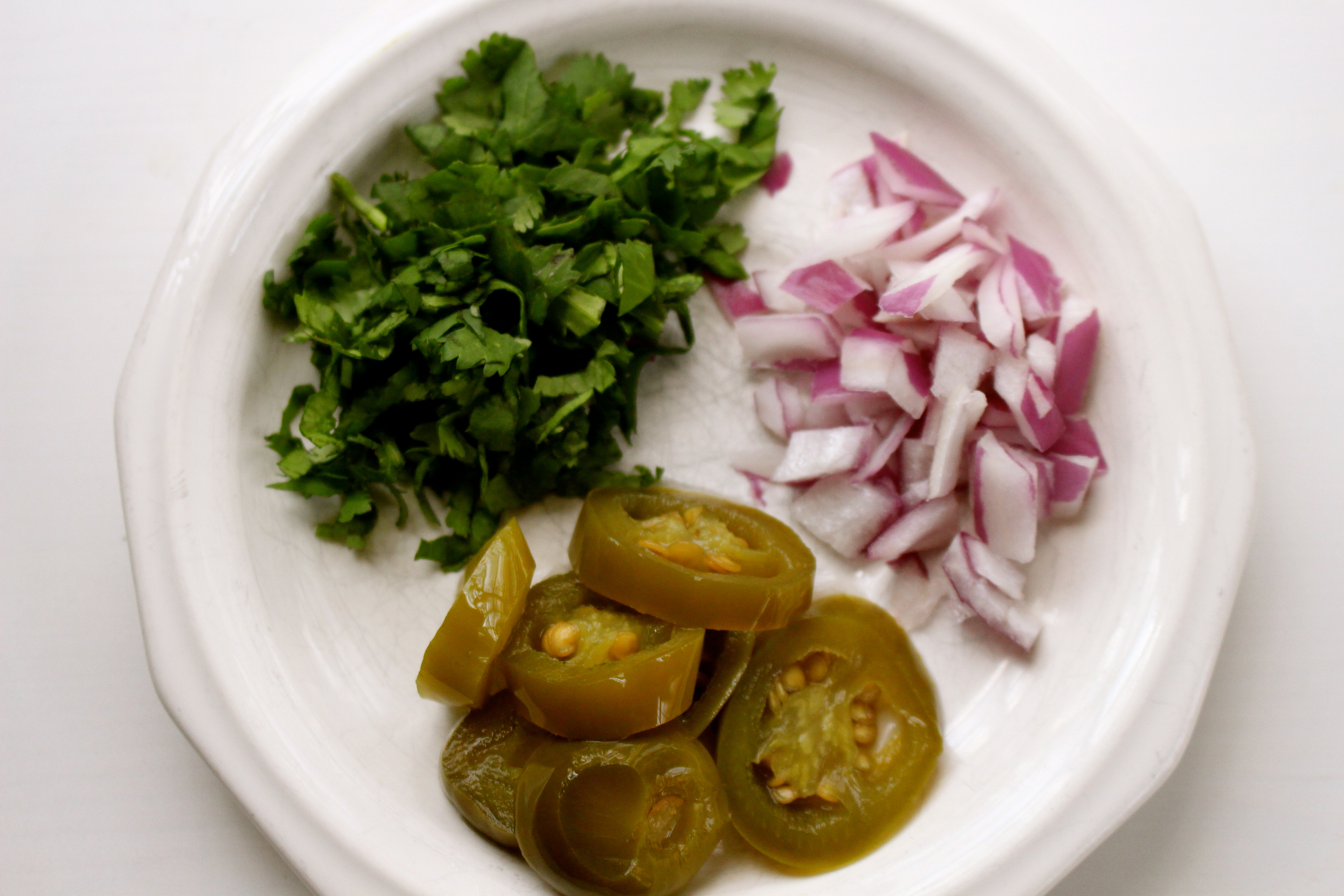 Pho Condiments: jalapeños, red onion, cilantro!